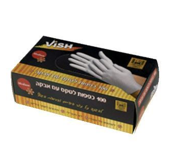 כפפות לטקס עם אבקה כפפות לטקס עם אבקה